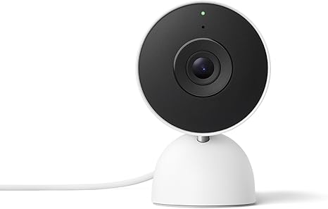 Google Nest Cam Indoor (Wired, 3rd Gen) - Security Camera with 2K Video and Gemini, Night Vision, 2-Way Audio, Works with Google Home - 2025 Model - Snow